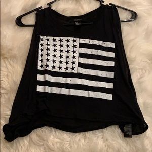 Forever 21 American flag crop top